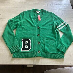 Joe Fresh Green Varsity Cardigan